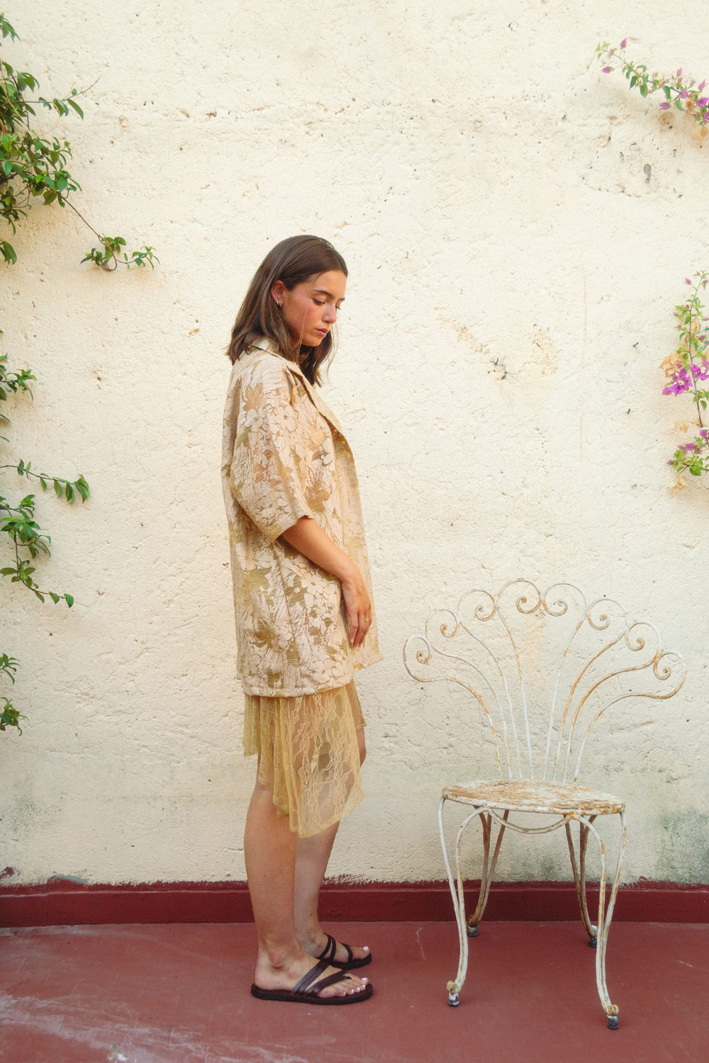 Camicia oversize in devorè Le Gallinelle - immagine 3