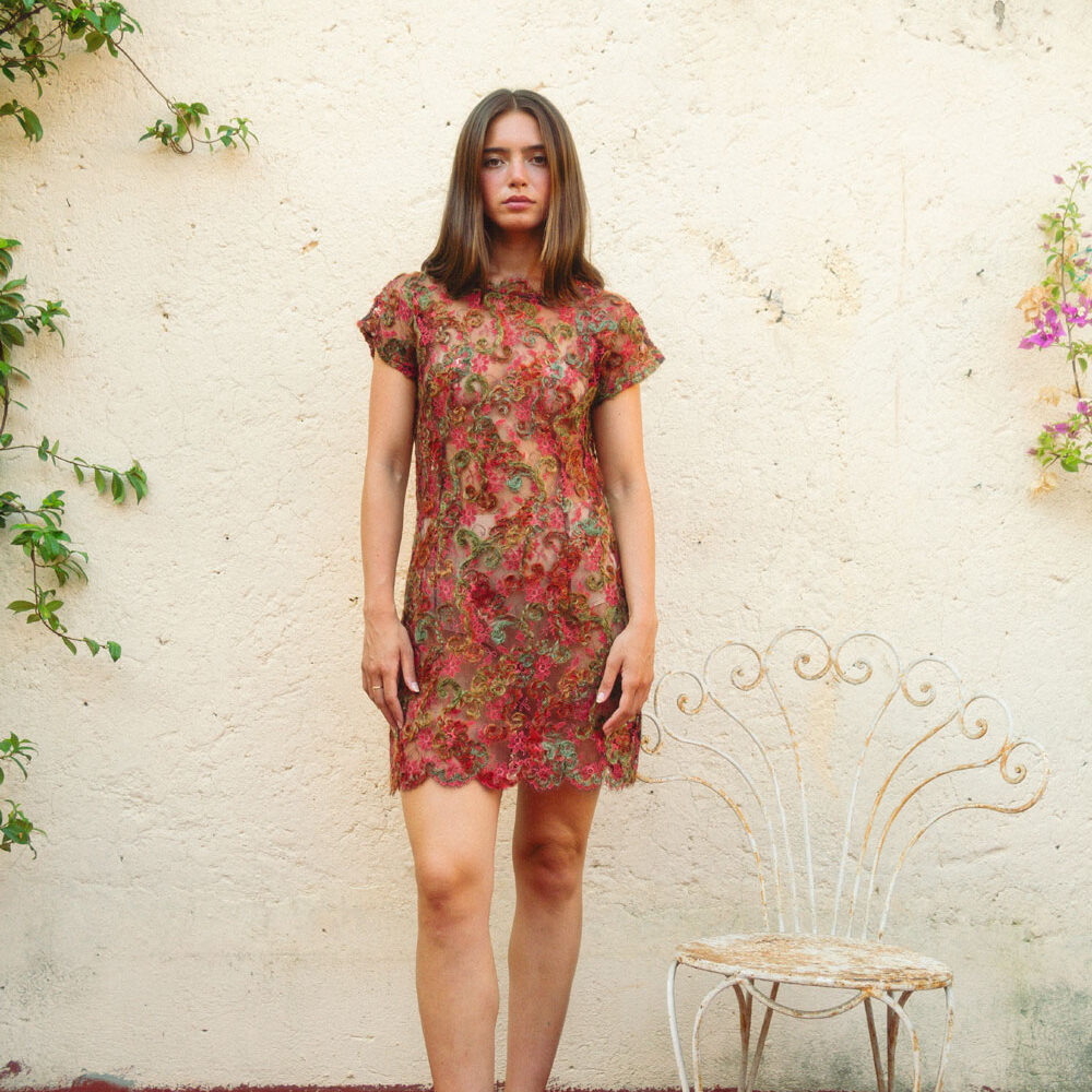 Mini abito in tulle con tessuto Valentino Vintage Le Gallinelle