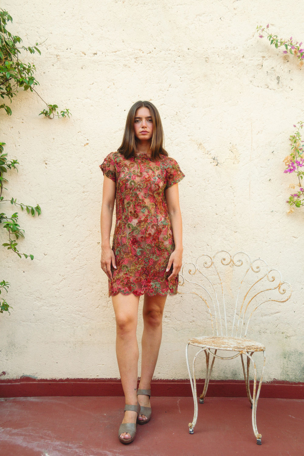 Mini abito in tulle con tessuto Valentino Vintage Le Gallinelle